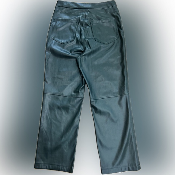 NWT Blank NYC SZ 29 hunter green faux leather pants w/2 front & 2 rear pockets - Picture 2 of 8